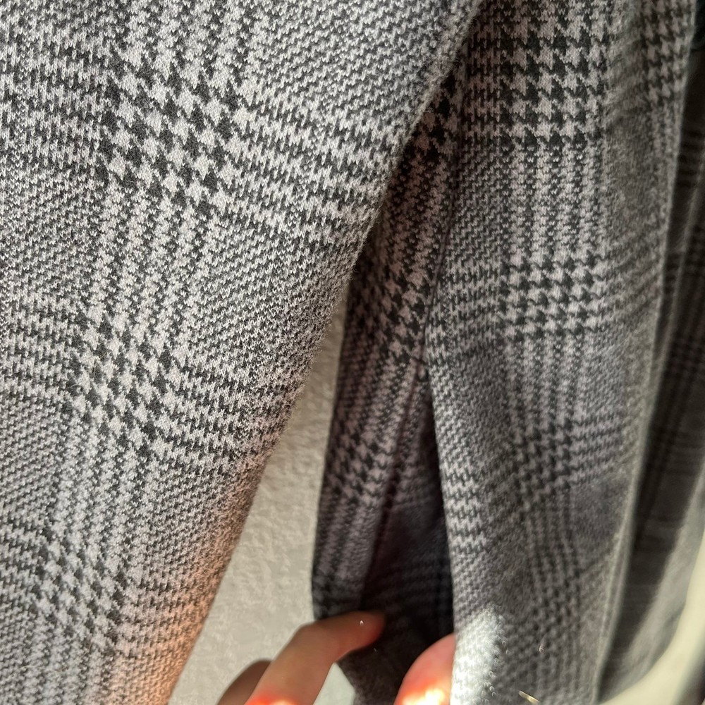 Grey Houndstooth Long Coat M - image 3